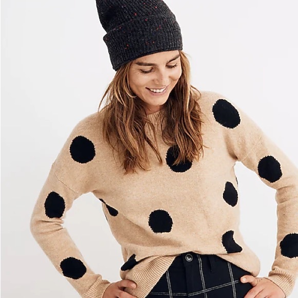 Madewell Sweaters - Madewell Graystone Pullover Polka Dot Sweater